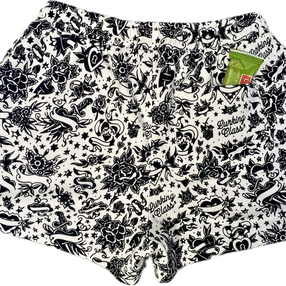 2 piece Lurking Class Tattoo Print Sweatshorts and Sweatshirt - Picture 9 of 10